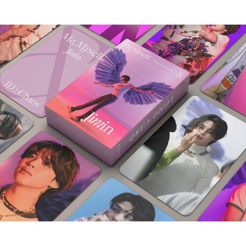 Набор карточек BTS, фотокарточки к-поп, 54 штуки, k-pop lomo cards JIMIN