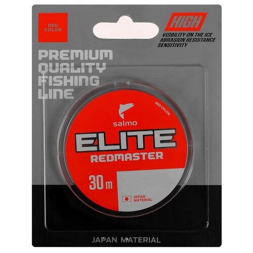 Монофильная леска Salmo Elite Redmaster d=0.17 мм, 30 м, 2.85 кг, красный, 1 шт.