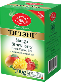 Чай зелёный "Ти Тэнг" - Манго с Клубникой, картон, 100 гр.