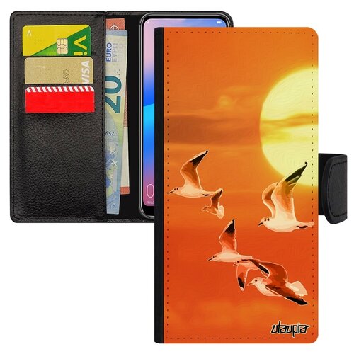 фото Чехол книжка для мобильного galaxy a50, "чайки" моевка ливингстон utaupia