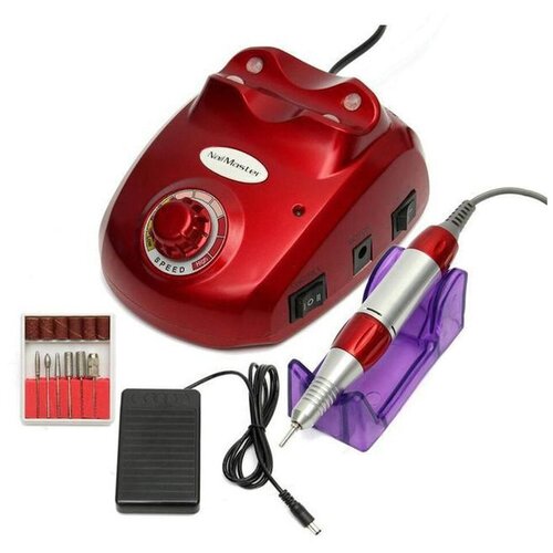 Аппарат для маникюра и педикюра NAIL MASTER DM - 208, 30 Вт, цвет - красный