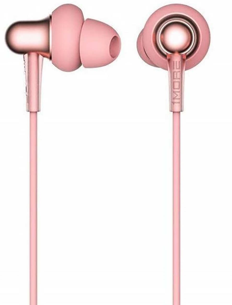 Проводные наушники 1MORE Stylish Dual-Dynamic In-Ear E1025, розовый - фото №3