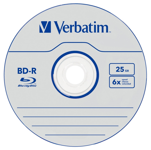 BD-R Verbatim Носители информации Blu-ray BD-R, 6x, Verbatim SL HardCoat, Jewel/5, 43715