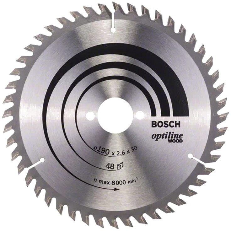 Пильный диск Bosch Optiline Wood 190х30х2,6/1,6 мм (48зуб)