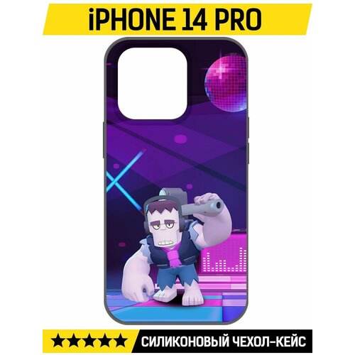 Чехол-накладка Krutoff Soft Case Brawl Stars - Фрэнк для iPhone 14 Pro черный чехол накладка krutoff soft case brawl stars эдгар для iphone 14 pro черный