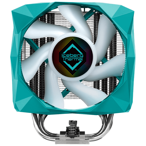 Система охлаждения для процессора Iceberg Thermal IceSLEET X5, бирюзовый/серый cooler aerocool cylon 4 145w argb pwm intel 115 775 2066 2011 amd heat pipe 6mm x4