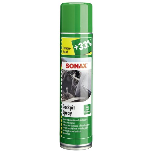 SONAX Очиститель-полироль для пластика салона автомобиля Глянцевый эффект Лимон, 0.4 л