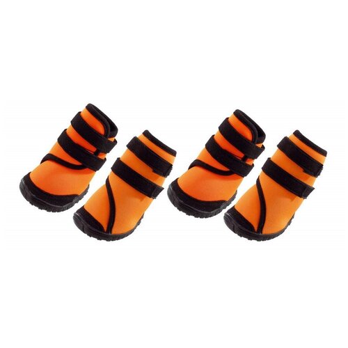 фото Ботинки для собак ferplast trekking shoes l оранжевый/черный