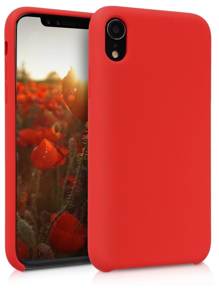 Силиконовый чехол Silicone Case для iPhone XR красный
