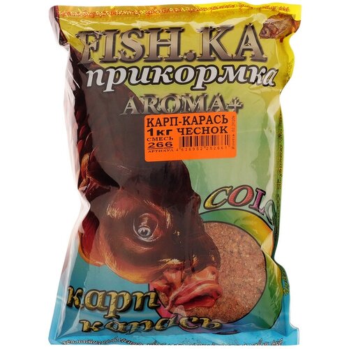 Прикормка Fish.ka Карп-Карась чеснок, 1 кг прикормка карп карась паста чеснок 650г 9819555 9847293