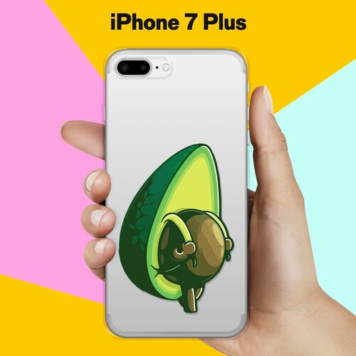 Силиконовый чехол Рюкзак-авокадо на Apple iPhone 7 Plus силиконовый чехол авокадо кот на apple iphone 7 plus