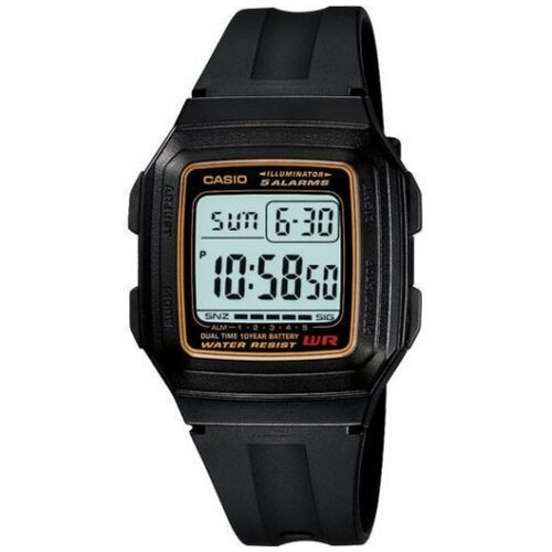 Наручные часы CASIO Vintage F-201WA-9A, золотой, черный