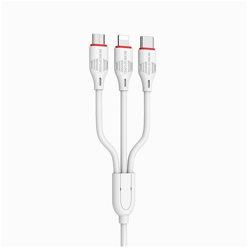 Кабель USB, Multi connector, Borofone BX17, 3-in-1, белый