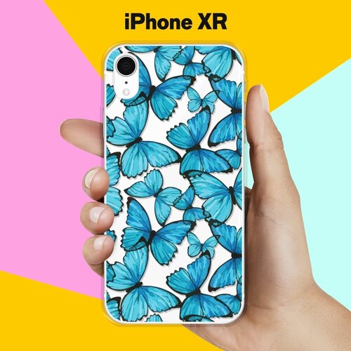 Силиконовый чехол Бабочки на Apple iPhone Xr матовый силиконовый чехол мраморная гора на apple iphone xr 10r айфон икс р