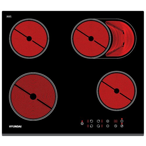 Варочные панели HYUNDAI Электрическая варочная панель Hyundai HHE 6680 BG черный 2108000₽