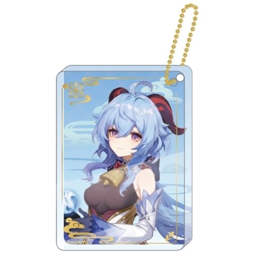 брелок акриловый genshin impact геншин импакт characters acrylic block strap ganyu 6974696611410 Брелок miHoYo, голубой