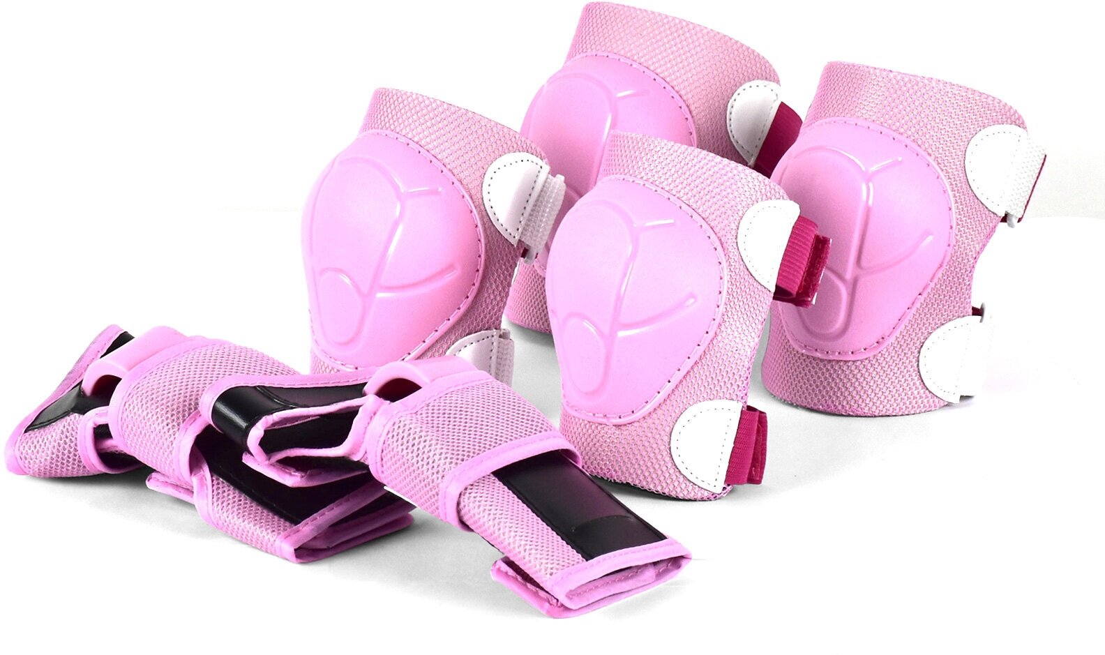 Комплект защиты для катания на роликах YD-0093, розовый, р. S