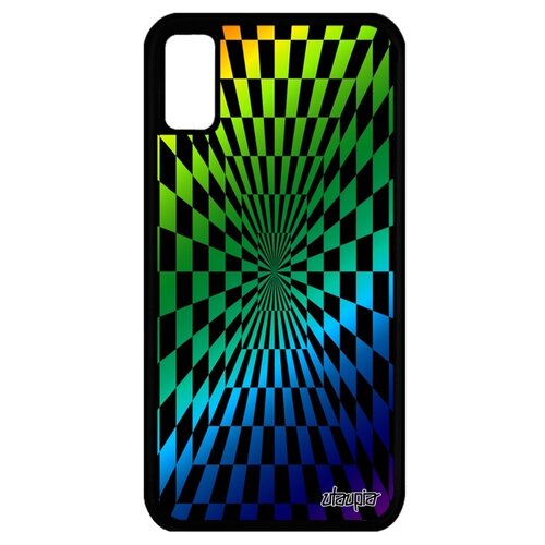 фото Чехол для телефона apple iphone xs, "иллюзия шахмат" графика двухцветный utaupia