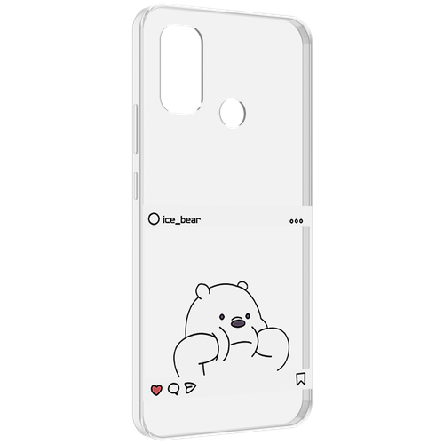 Чехол MyPads ледяной-медведь для UleFone Note 10P / Note 10 задняя-панель-накладка-бампер