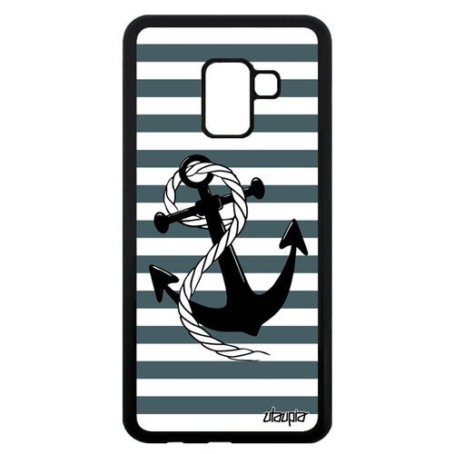 фото Чехол на мобильный samsung galaxy a8 2018, "якорь" шхуна гавань utaupia