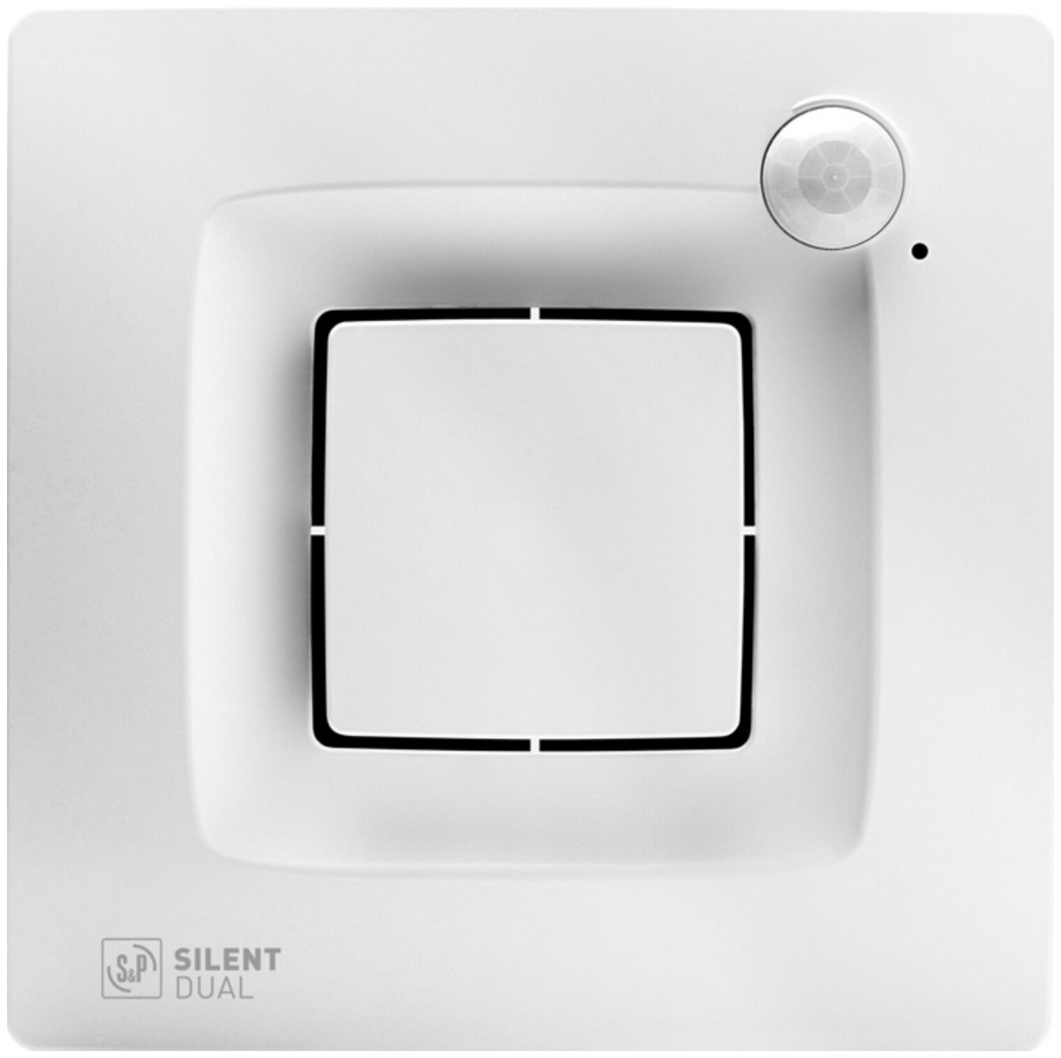 Умный, тихий вентилятор Soler&Palau Silent Dual 100, 105мм, с таймером, датчиками движения и влажности, обратным клапаном( для ванной комнаты, кухни, сан.узла ) - фотография № 1