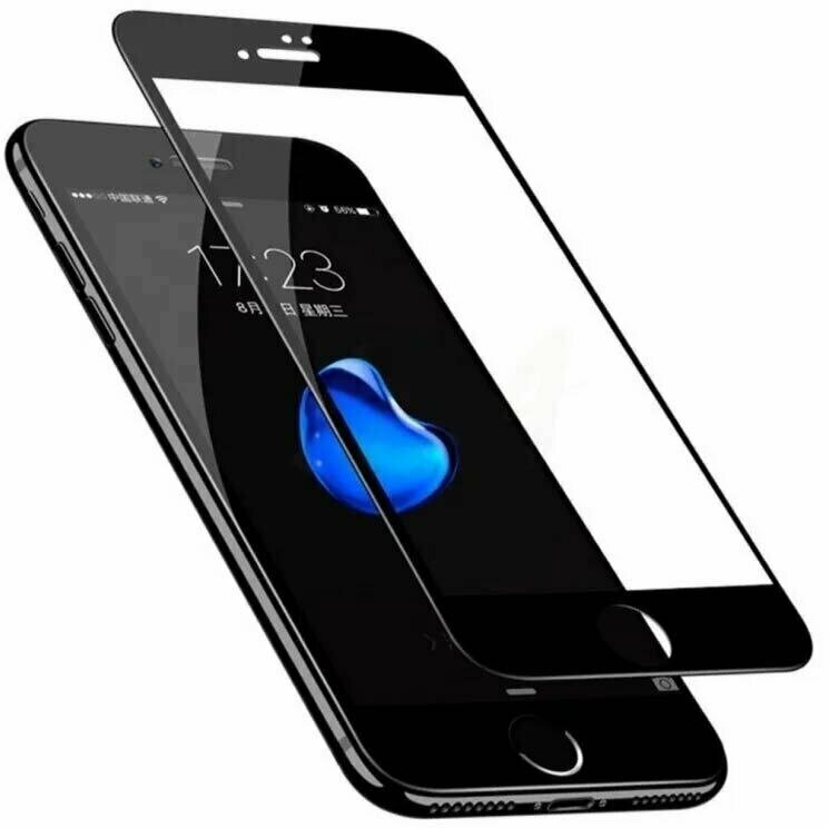 Стекло защитное для Apple iPhone 7/8 3D с олеофобным антибликовым покрытием с черной рамкой