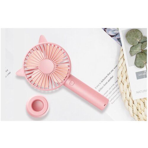 Портативный переносной мини-вентилятор USB с аккумулятором розовый 38500₽