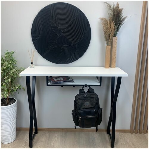 Консоль мебельная VENA VOLT (белый), туалетный столик 120х40х100.