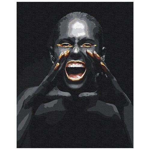Крик / Африканка Раскраска картина по номерам на холсте с металлической краской