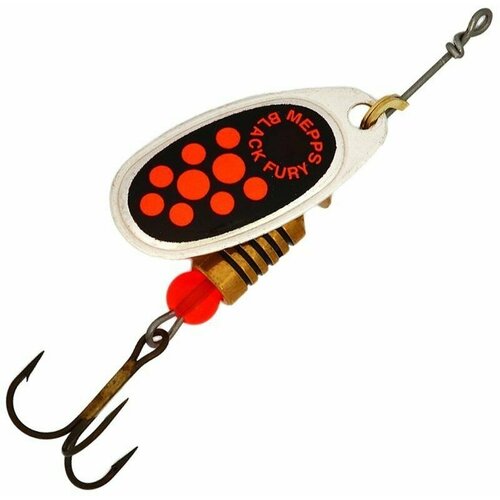 Блесна вращающаяся Mepps Comet Black Fury №2 (4.5g) AG/Fluo Orange Dot