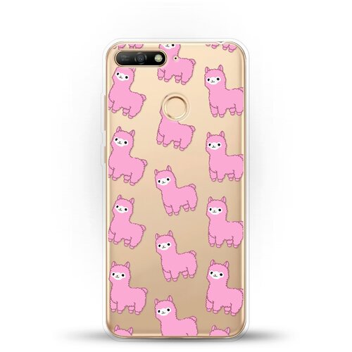 фото Силиконовый чехол ламы на honor 7a pro andy & paul