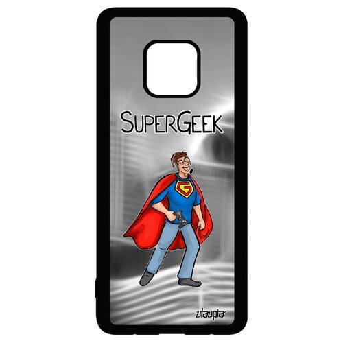 фото Чехол для мобильного huawei mate 20 pro, "супергик" геймер комичный utaupia