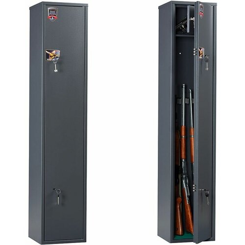 Сейф оружейный AIKO Чирок 1528 на 4 ствола, для хранения оружия и патронов (1500x300x285 мм.), максимальная высота ружья 147 см.