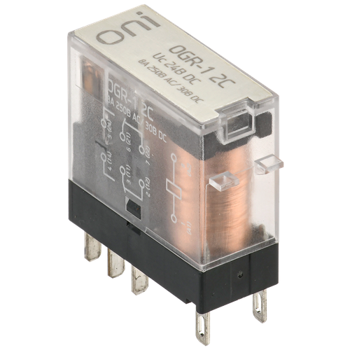 Реле общего назначения OGR-1 2C 24В DC OGR-1-2C-DC24V ONI (8шт.)