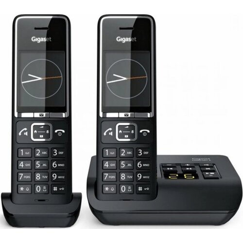 Радиотелефон Gigaset L36852-H3021-S304 Comfort 550A DUO RUS DECT черный (труб. в компл:2шт) автооветчик АОН