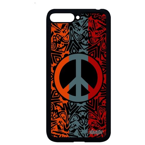 фото Чехол на huawei y6 2018, "peace and love" рисунок пацифизм utaupia