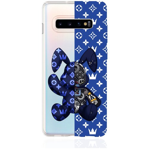 Прозрачный силиконовый чехол MustHaveCase для Samsung Galaxy S10 Plus Bunny Синий для Самсунг Галакси С10 Плюс Противоударный прозрачный силиконовый чехол musthavecase для samsung galaxy s10 plus bunny синий для самсунг галакси с10 плюс противоударный