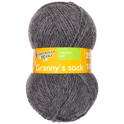 Пряжа Granny`s sock W (Бабушкин носок ЧШ) 100% шерсть 250м/100гр маренго (42)