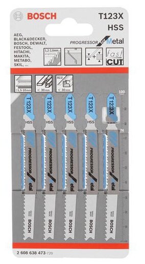 Набор пилок для электролобзика BOSCH 2608638473 5 шт.