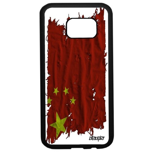 фото Чехол для смартфона samsung galaxy s7, "флаг китая на ткани" страна utaupia