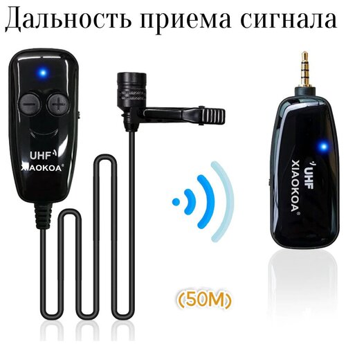 Беспроводной петличный микрофон петличка 2 микрофона и 1 приемник 426300₽