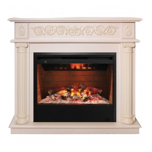 Электрокамин Real Flame Attica 25,5/26 WT-F612 с очагом 3D Helios 26