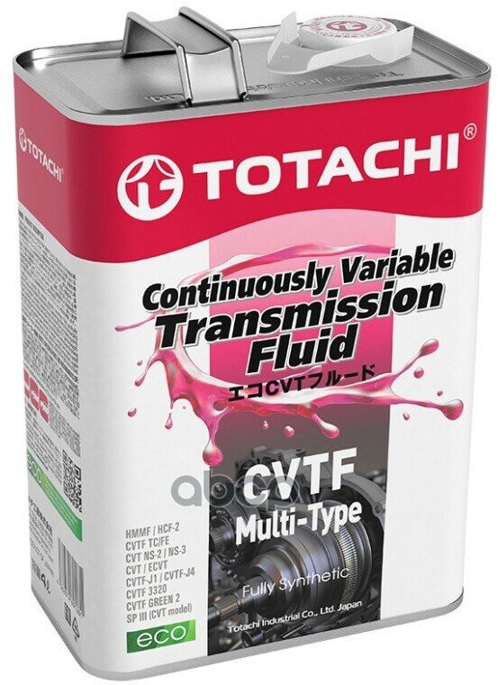 Масло Трансмиссионное Totachi Atf Cvt Multi-Type Синтетическое 4 Л 4562374691261 TOTACHI арт. 20504