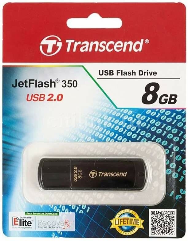 Флеш Диск Transcend 8Gb Jetflash 350 TS8GJF350 USB2.0 черный - фотография № 12