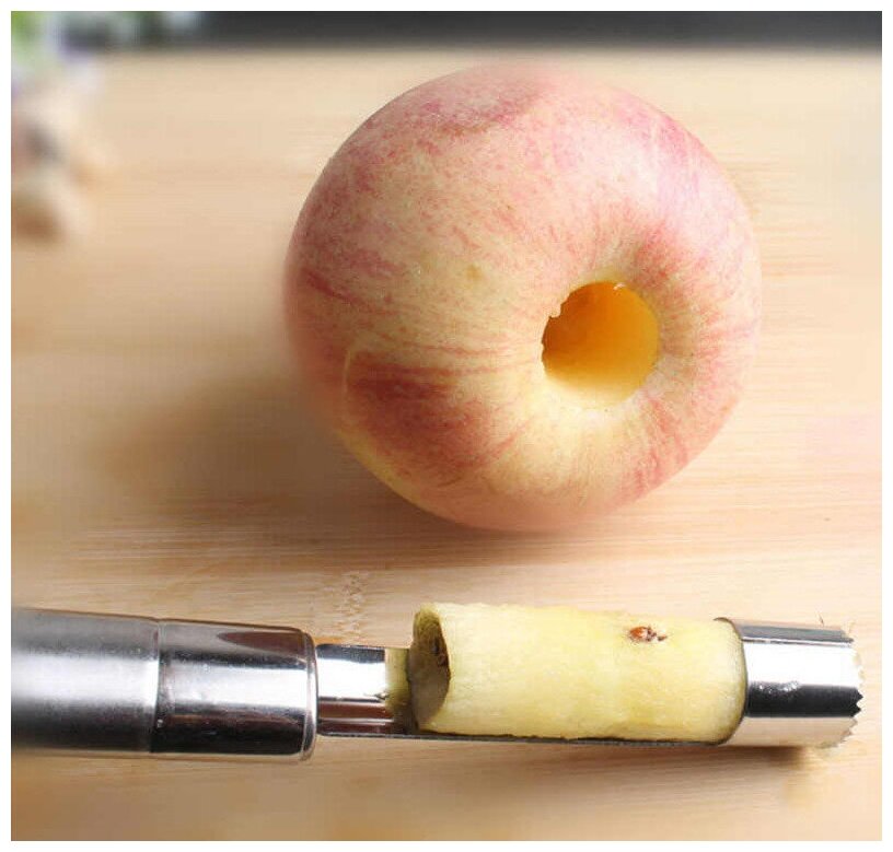 Нож для удаления сердцевины яблока с деревянной ручкой - фотография № 2