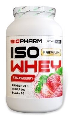 Протеин BioPharm ISO Whey Protein 908 гр клубника