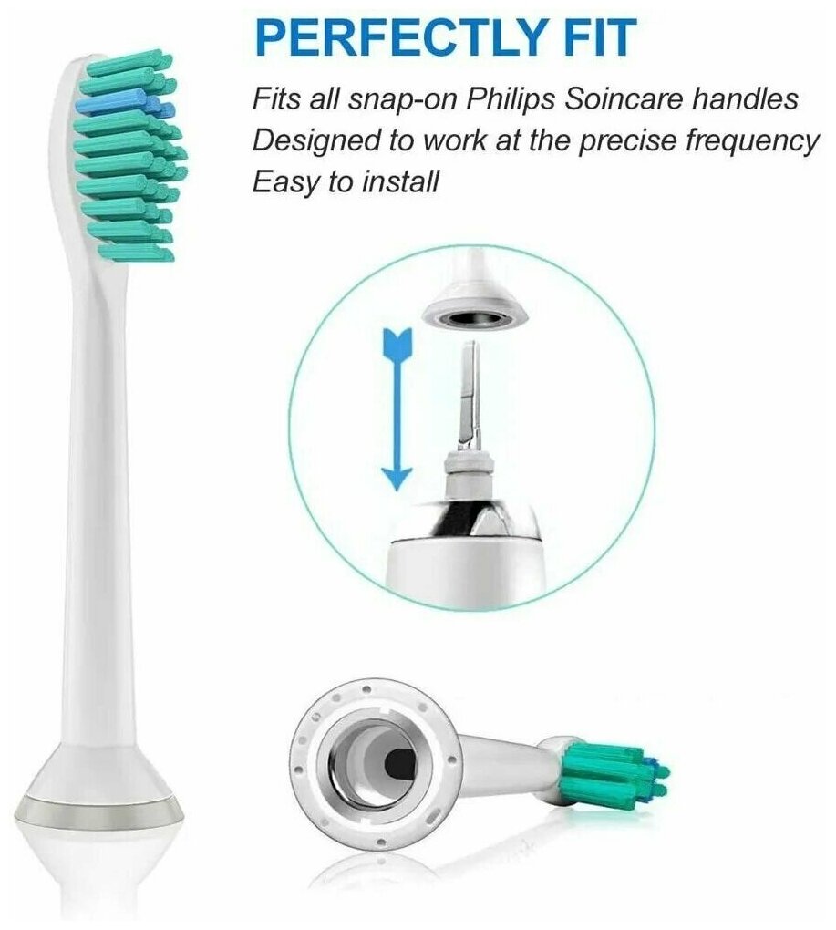 Насадки для электрической зубной щетки Philips Sonicare-4шт. - фотография № 3