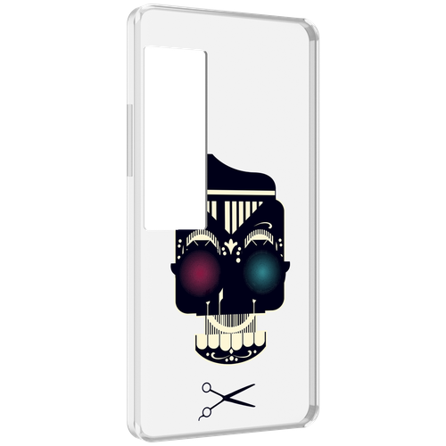 Чехол MyPads черно белый скелет с яркими глазами для Meizu Pro 7 Plus задняя-панель-накладка-бампер чехол mypads черно белый скелет с яркими глазами для iphone 14 plus 6 7 задняя панель накладка бампер