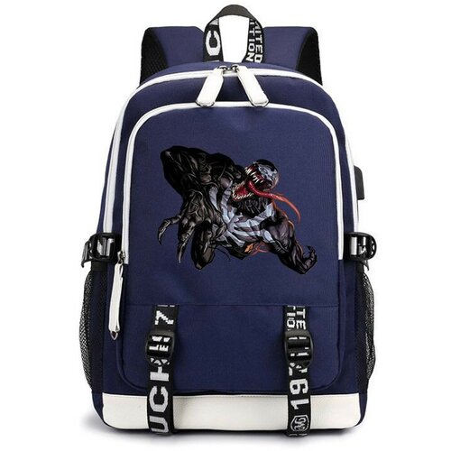 рюкзак веном spider man черный с usb портом 5 Рюкзак Веном (Spider man) синий с USB-портом №1
