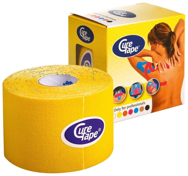 Тейп кинезиологический CureTape Yellow 161087, 5см.x5м.